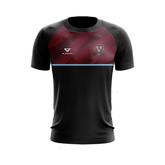 Dundalk Villans T-Shirt Black/Maroon/Sky - Adults
