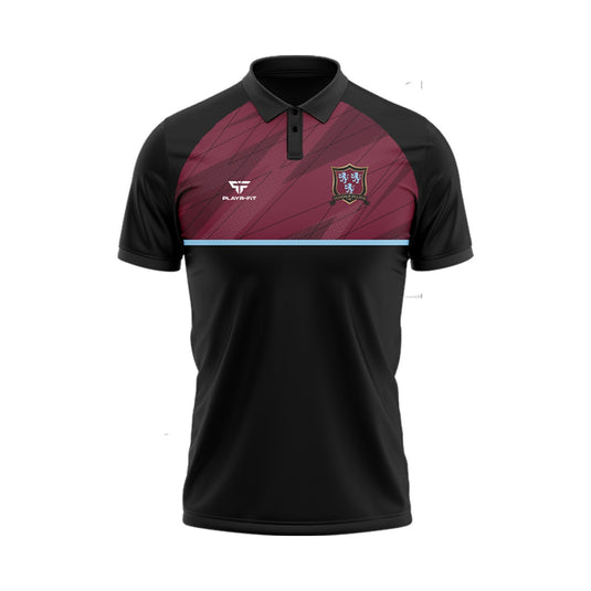 Dundalk Villans Polo Black/Maroon/Sky - Kids