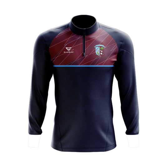 Shillelagh Coolboy Co Midlayer (1/4 Zip) (Navy/Maroon/Sky) - Adults