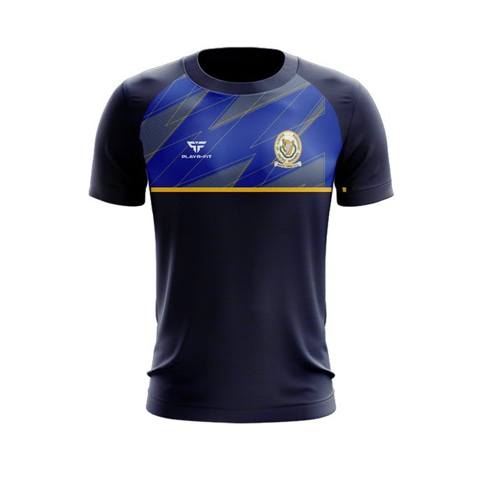 Wolfe Tones Drogheda T-Shirt Evo (Navy/Blue/Yellow) - Kids