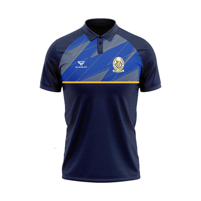 Wolfe Tones Drogheda Polo Evo (Navy/Blue/Yellow) - Adults