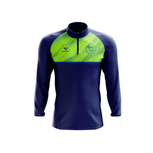 Gym Trix Gymnastics Midlayer (1/4 Zip) Evo Dark Navy/Lime Green - Adults