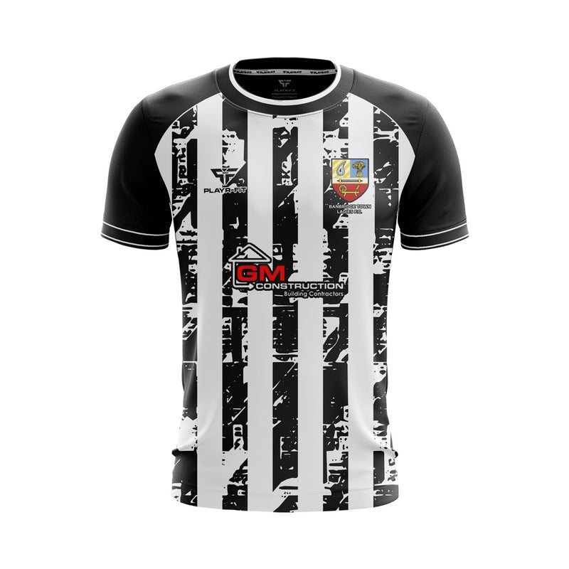 Load image into Gallery viewer, Banbridge Town Ladies Jersey Stripes (White) - Kids
