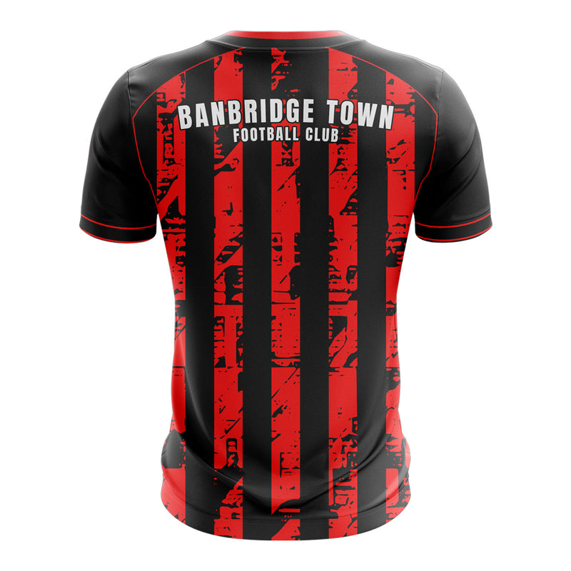 Load image into Gallery viewer, Banbridge Town FC Jersey (Training Red Stripes) - Kids
