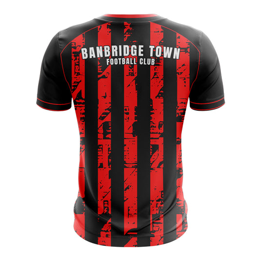 Banbridge Town FC Jersey (Training Red Stripes) - Kids