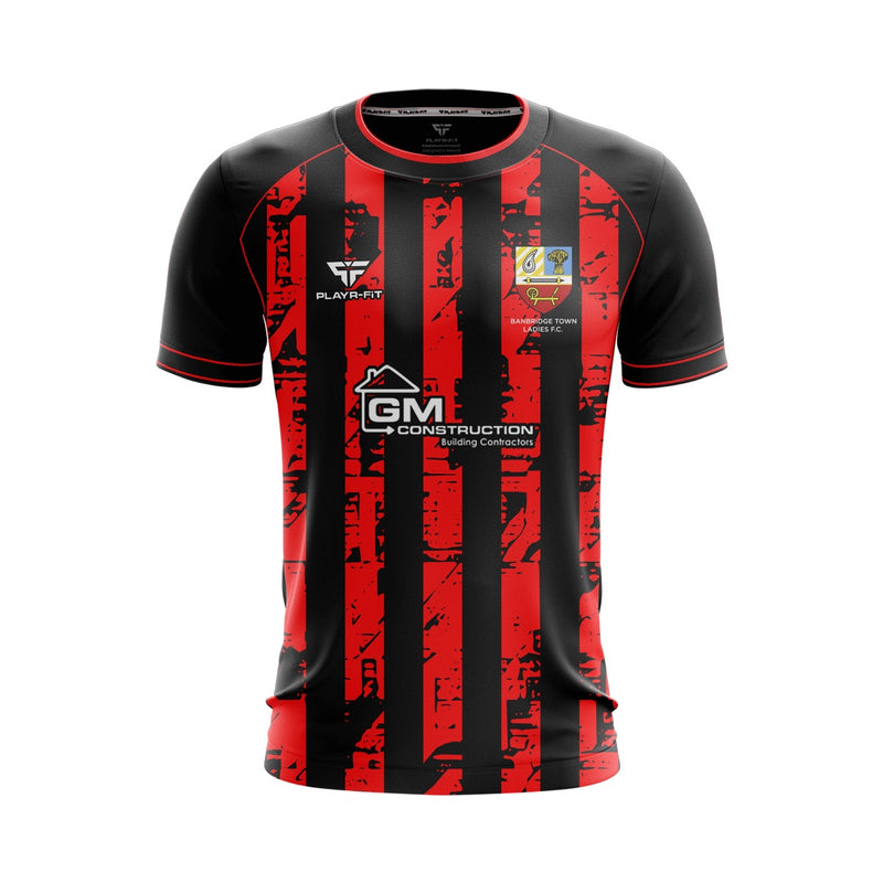 Load image into Gallery viewer, Banbridge Town Ladies Jersey Stripes (Red) - Adults
