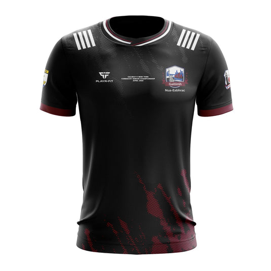 Galway NY IRE Jersey NY vs Galway Match (Black) Ribbed Collar - Adults
