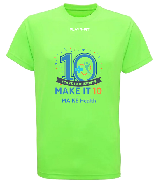 Ma.Ke Health 10 Year Anniversary T-Shirt - Green- Adults