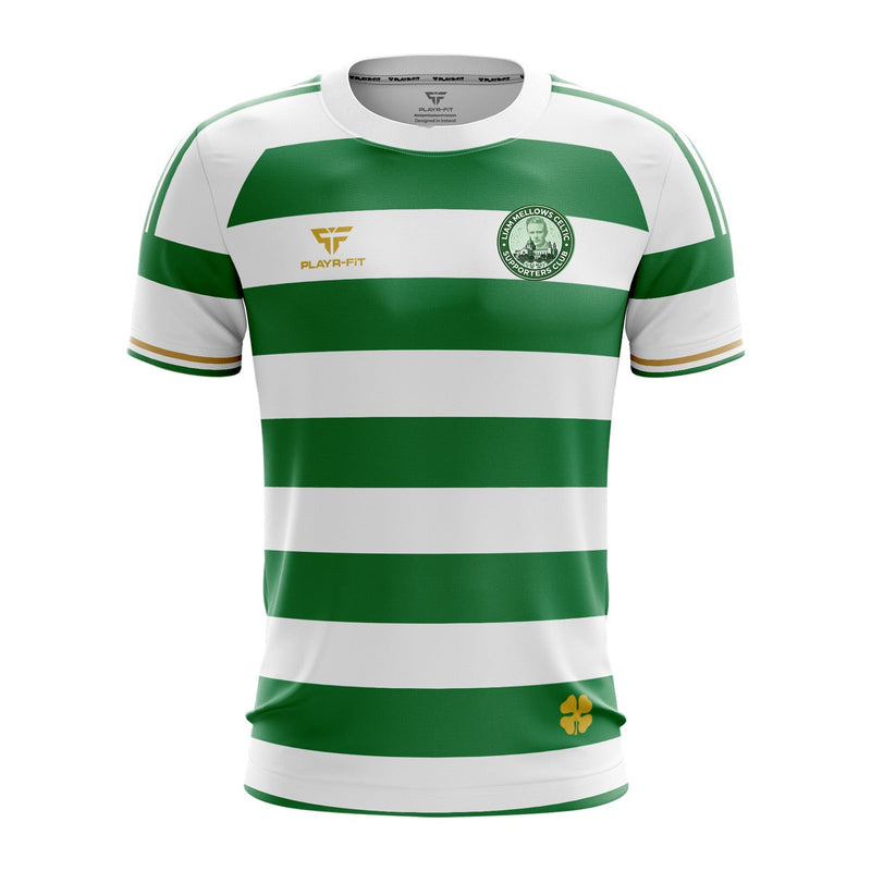 Load image into Gallery viewer, Liam Mellows CSC Galway Jersey Home Hoop Green/White - Adults
