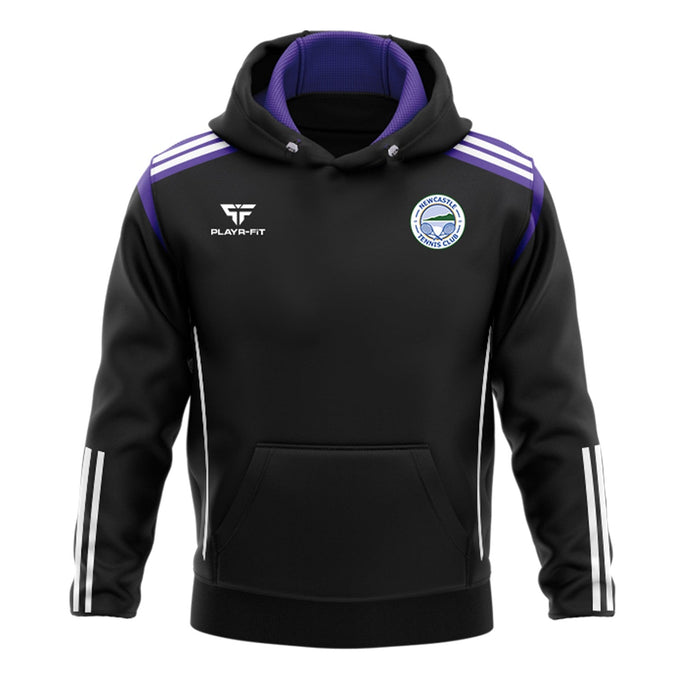 Newcastle Tennis Club Hoodie Adroit (Black/Purple/White) - Adults