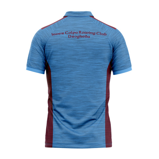 Inver Colpa Rowing Club Polo Endure Sky Blue/Maroon - Adults