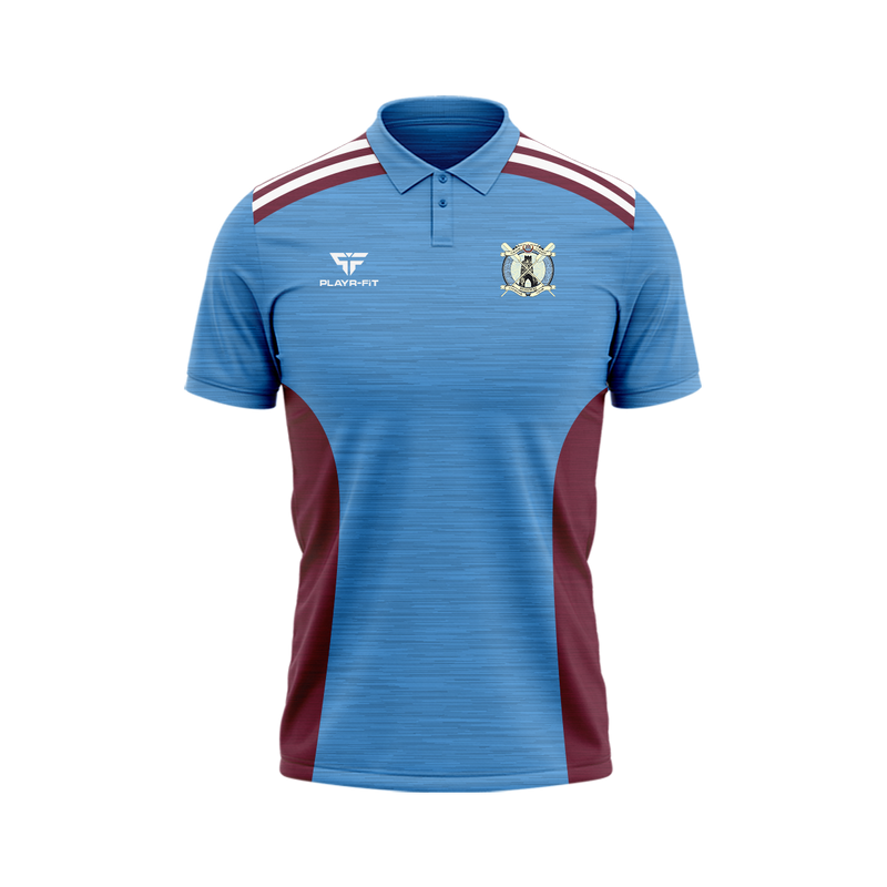 Load image into Gallery viewer, Inver Colpa Rowing Club Polo Endure Sky Blue/Maroon - Adults
