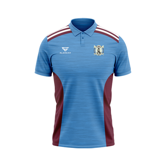 Inver Colpa Rowing Club Polo Endure Sky Blue/Maroon - Adults