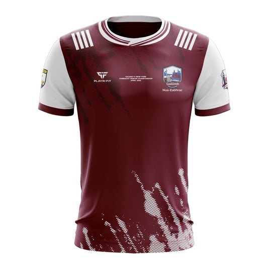 Galway NY US Jersey NY vs Galway Match (Maroon) Ribbed Collar - Adults