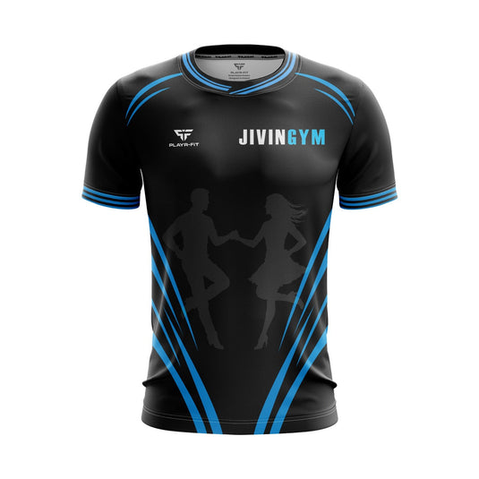 JivinGym Jersey Custom Black/Blue - Adults