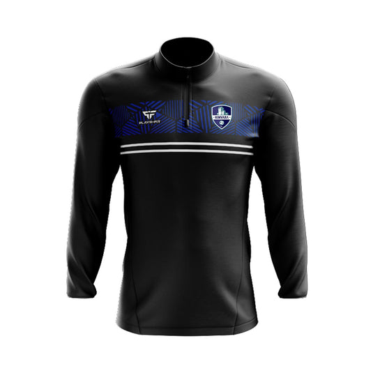 Kinvara United Midlayer (1/4 Zip) Optimum Black/Royal Blue - Adults