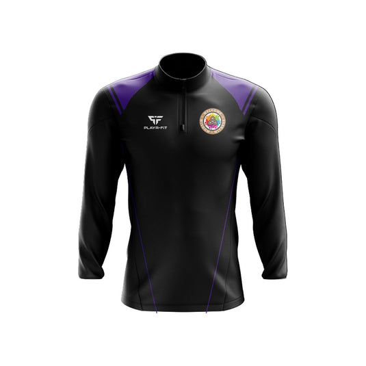 Le Cheile Secondary School Midlayer (1/4 Zip) Vigour Black/Purple - Kids