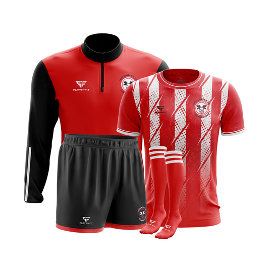 Lusk United Academy Pack (1/4 Zip Midlayer Jersey, Pro Shorts & Socks) - Kids