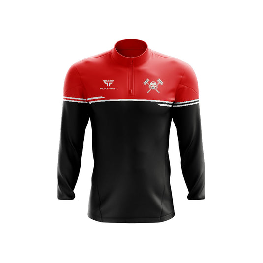 Maghera Wargaming Midlayer (1/4 Zip) Courage Black-Red - Adults