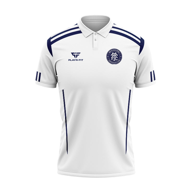 Load image into Gallery viewer, Mid Ulster Spurs Supporters Club Polo Adroit (White/Navy) - Adults
