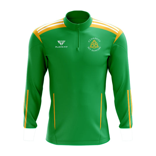 Clonduff Set Dancing Midlayer (1/4 Zip) Adroit Green Yellow White - Kids