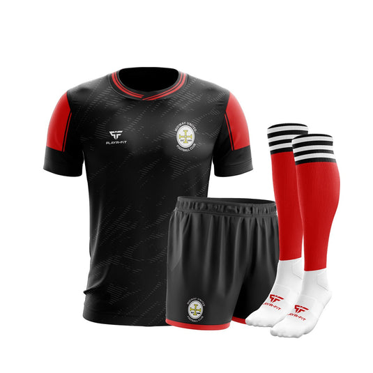 Midway United Teamwear Training Pack (Black Training Jersey, Pro Soccer Shorts, Long Socks) - Kids