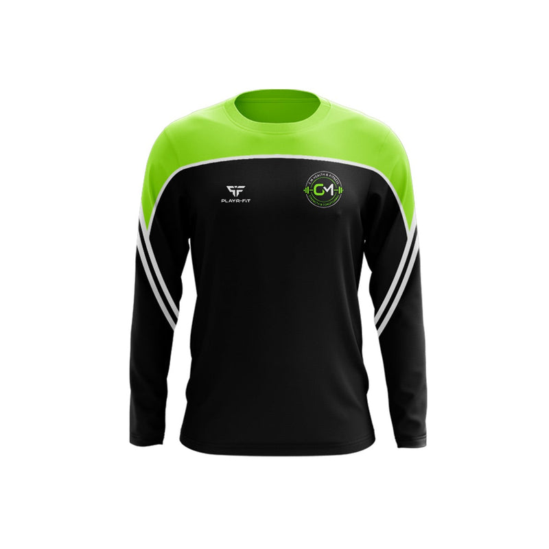 Load image into Gallery viewer, CM Health &amp; Fitness Crew Neck Momentum Black/Green - Adults

