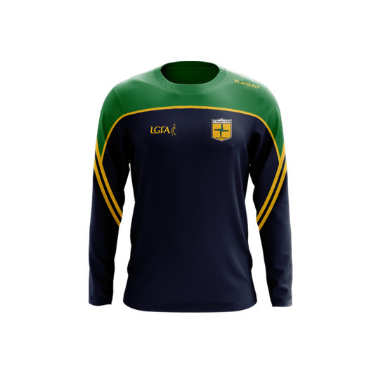 St Brigid's Gaels LGFA Crew Neck Momentum Navy/Green/Gold - Adults