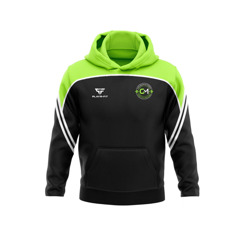 Load image into Gallery viewer, CM Health &amp; Fitness Hoodie Momentum Black/Green - Adults
