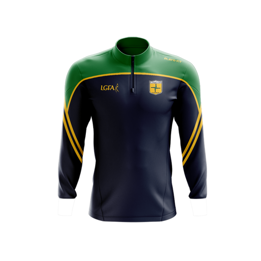 St Brigid's Gaels LGFA Midlayer (1/4 Zip) Momentum Navy/Green/Gold - Kids
