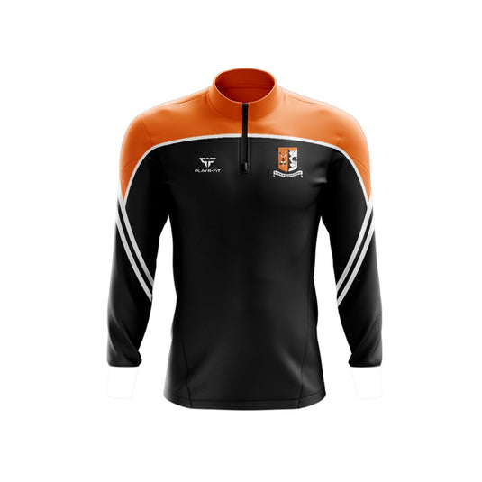 Knocks Grattans Hurling Midlayer (1/4 Zip) Momentum (Black/Orange) - Kids