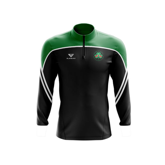 Mourne All Blacks ABC Midlayer (1/4 Zip) Momentum (Black/Green) - Kids