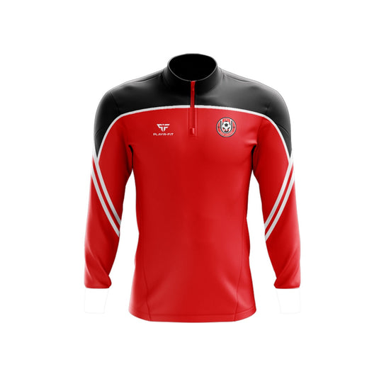 OMP United Midlayer (1/4 Zip) Momentum (Black/Red) - Kids