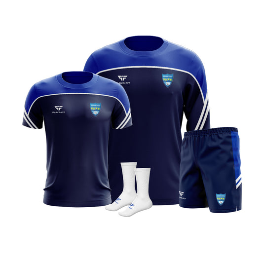 Glenmuir United FC Momentum Pack (Crewneck Momentum, T-Shirt Momentum, Leisure Shorts Momentum, Mid Socks Momentum) - Kids