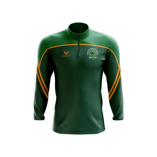 Mounted Games Association Ireland Midlayer (1/4 Zip) Momentum Green Gold - Adults