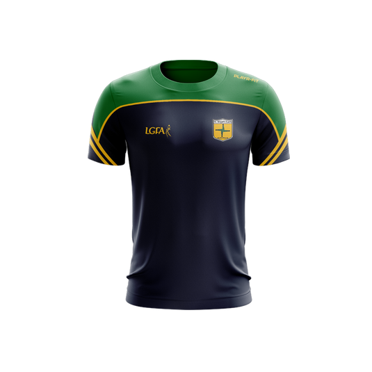 St Brigid's Gaels LGFA T-Shirt Momentum Navy/Green/Gold - Kids