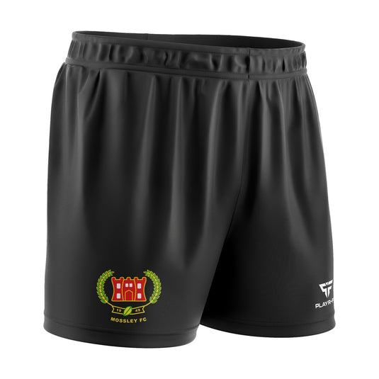Mossley FC Pro Soccer Shorts Black (Cut & Sew) - Adults