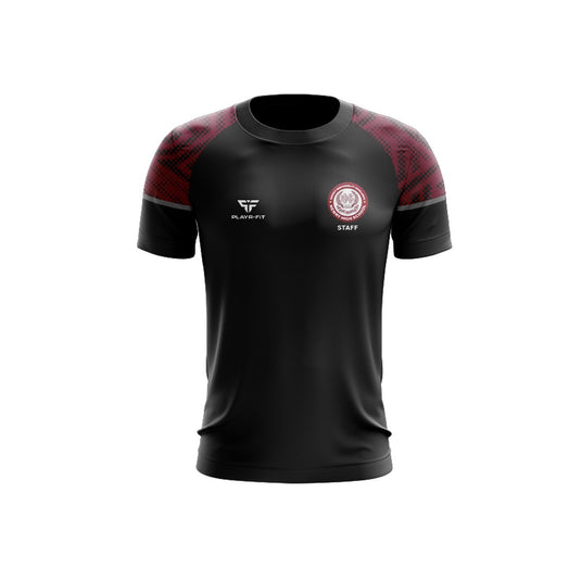 Newry High School Staff T-Shirt Stellar (Black/Maroon) - Kids