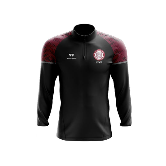 Newry High School Staff Midlayer (1/4 Zip) Stellar (Black/Maroon) - Kids