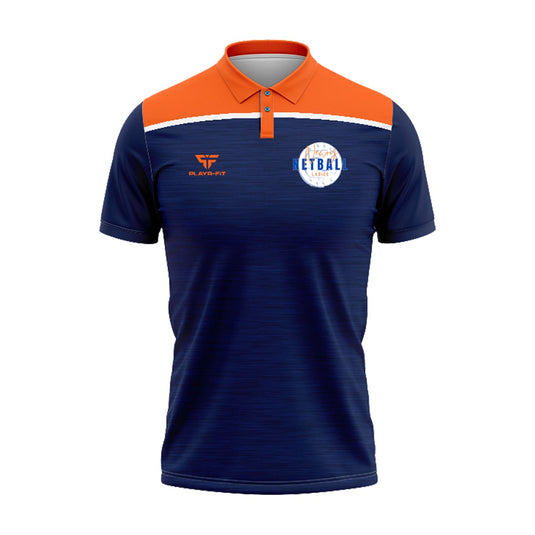 Newry Netball Polo Spirit (Navy, Orange) - Adults
