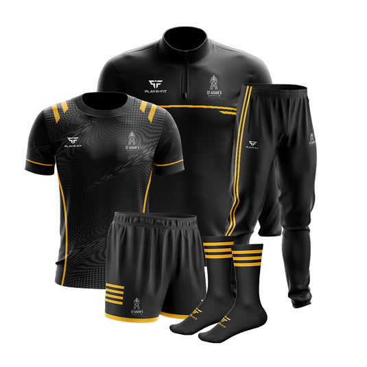 St Aidans High School Derrylin Students PE Pack 1 (Midlayer, Jersey, Skinny Pants, Shorts, Mid Socks) - Adults