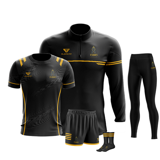 St Aidans High School Derrylin Students PE Pack 2 (Midlayer, Jersey, High Waist Leggings, Shorts, Mid Socks) - Kids