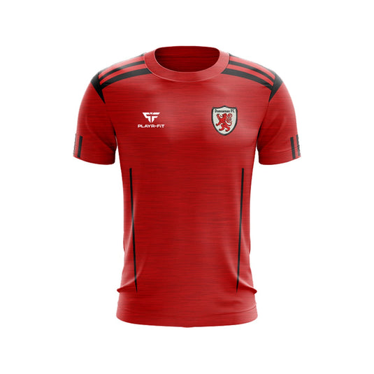 Dunnaman FC T-Shirt Adroit Red/Black - Adults