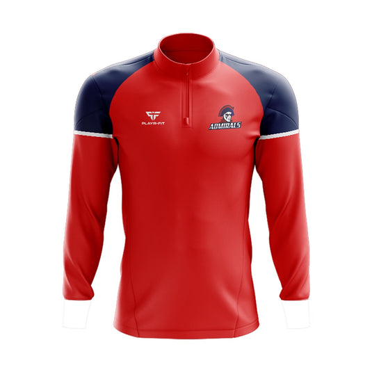 Cork Admirals Midlayer (1/4 Zip) Stellar Red - Adults