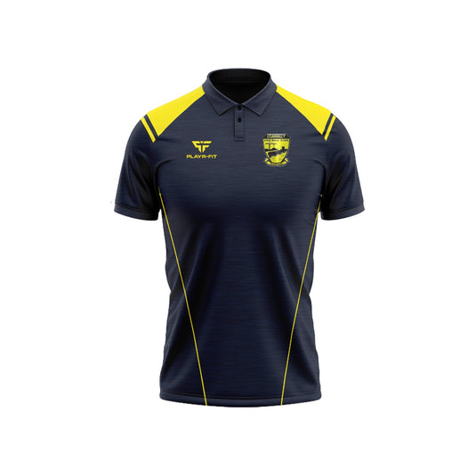 Lisahally FC Polo Vigour Navy-Yellow - Adults