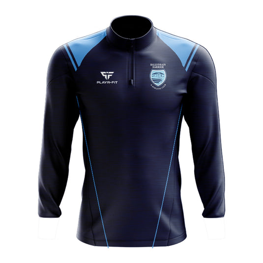 Ballydrain Harriers Midlayer (1/4 Zip) Vigour Navy/Sky - Adults