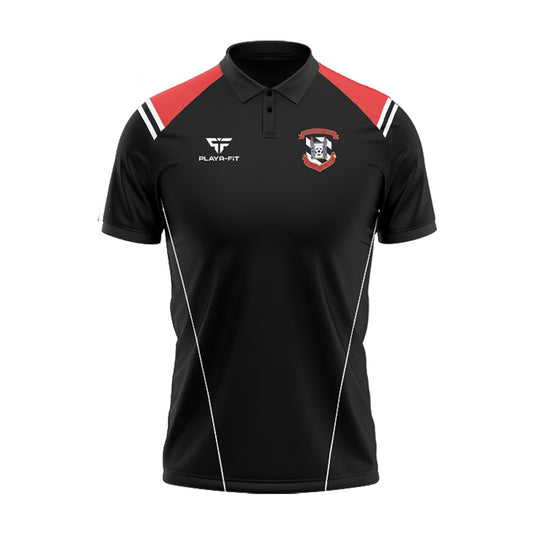 Glaslough Villa FC Polo Vigour (Black/Red) - Adults