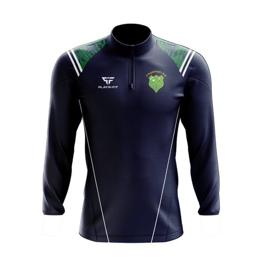 O Raghallaighs GFC Midlayer (1/4 Zip) Vigour (Navy/Green/White) - Adults