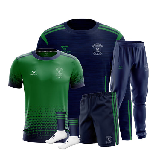 St Malachys PS Castlewellan Staff PE Pack 11 (Crewneck, Jersey, Skinny Pants, Leisure Shorts, Mid Socks) - Adults
