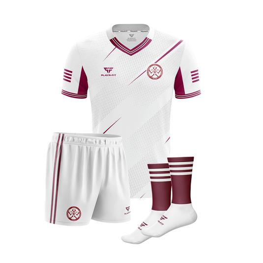 St Finians Swords Teamwear Pack 1 (Jersey white , Cut&Sew Shorts, Mid Socks) - Adults